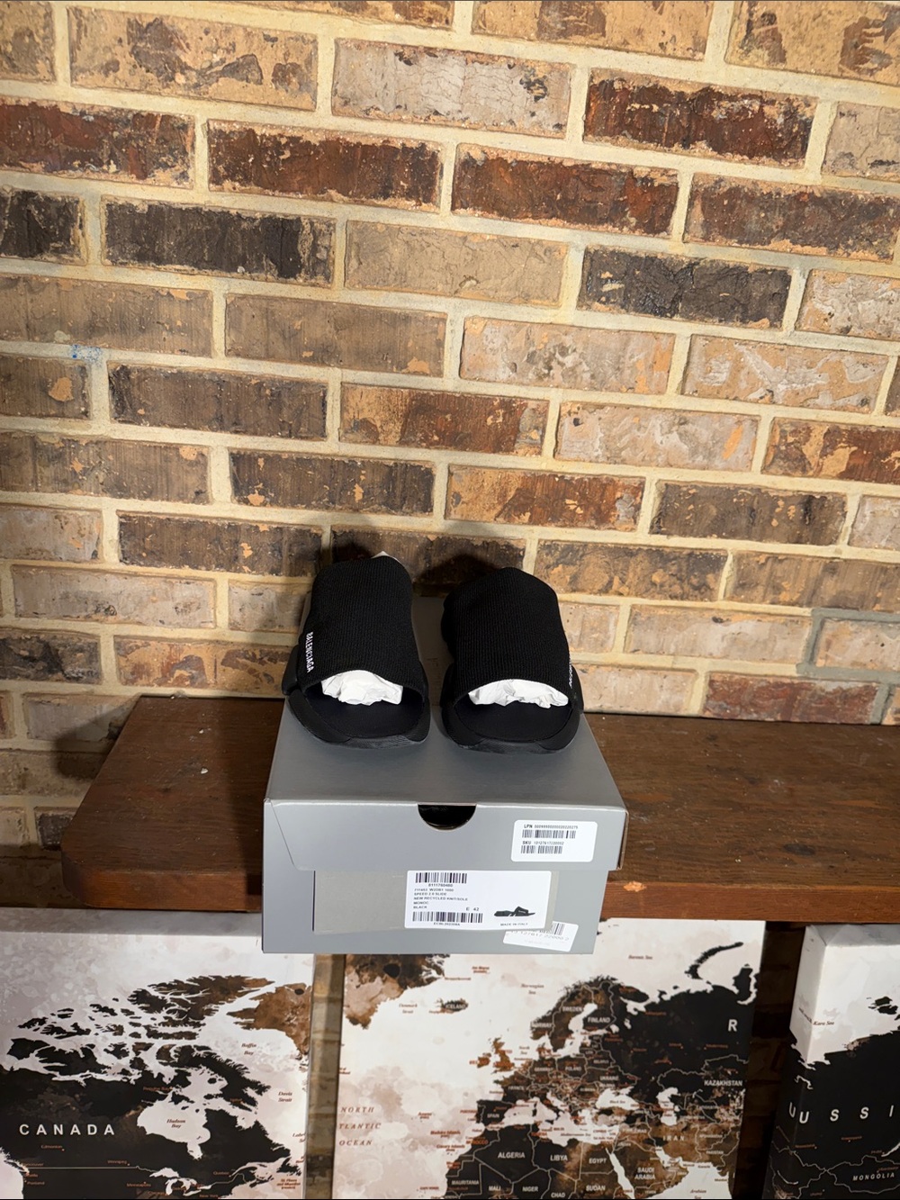 Balenciaga Black Slip-On Sock Sandals